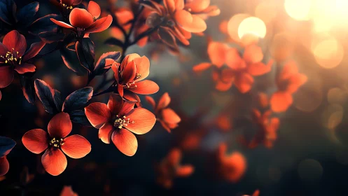 Sunset Blooms: Nature's Warm Embrace of Color.
