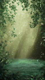 Volumetric Lighting Through Layered Foliage With Particle Depth Effects