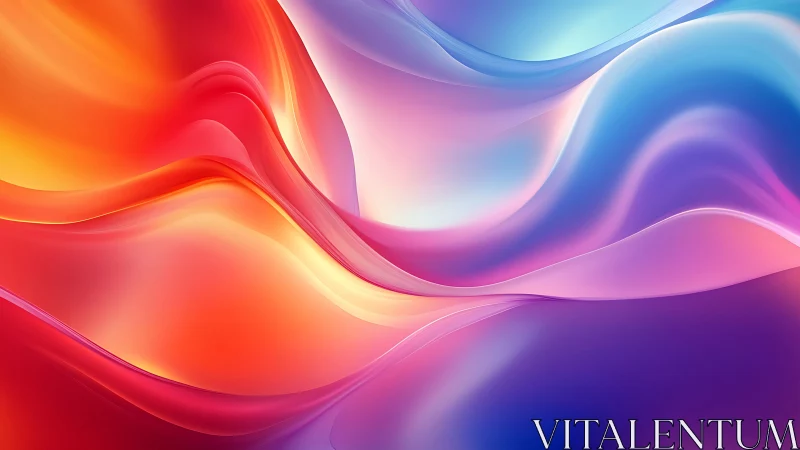 Color gradient waves form smooth flowing abstract surface