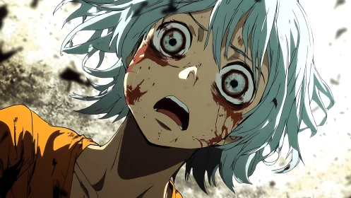 Shattered-eyed survivor gasps as chaos explodes around them