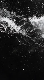 Waves in starlit darkness invite a quiet, thoughtful pause.