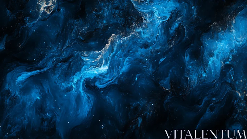 Celestial ink swirls carve luminous rivers through midnight.