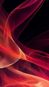 Layered red and orange light waves intersect on black background