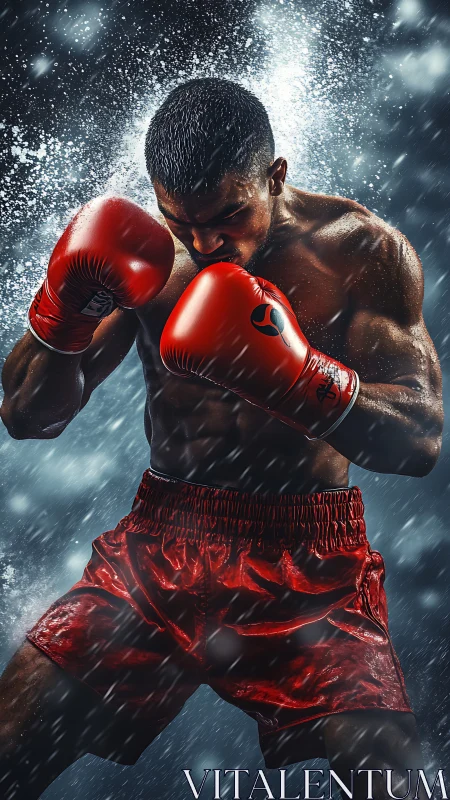 Champion Boxer Trains Hard in the Rain