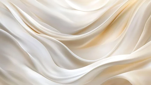 Elegant flowing ivory silk fabric abstract digital art background.