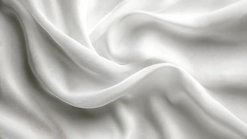 Silky white fabric folds with soft directional studio lighting.