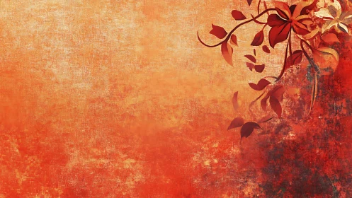 Autumn Ember Vines curling across a glowing sienna hush.