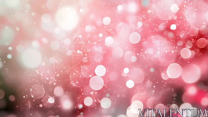 Soft pink bokeh sparkles create a dreamy festive glow