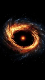 Fiery galactic black hole with swirling accretion disk