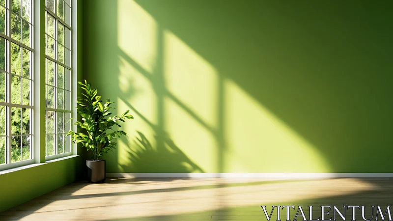 Sunlit green corner where quiet houseplant dreams unfold.