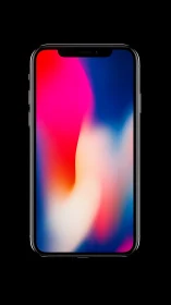 iPhone with Vibrant Gradient Wallpaper Display.