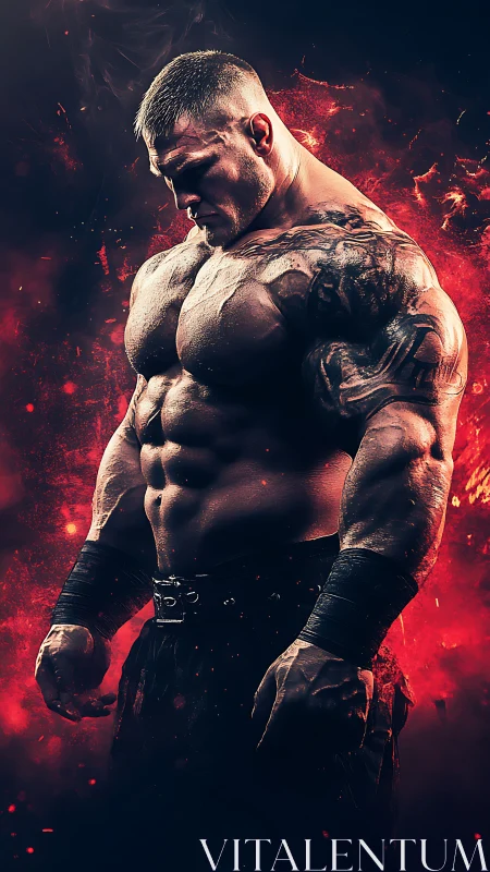 Ember-Forged Titan Pauses in the Ashen Storm of Battle.