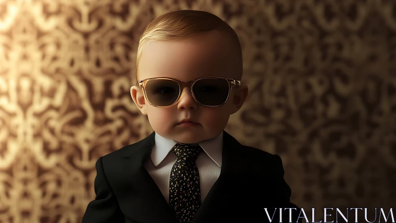 Tiny boss in shades brings big-time charm to formality.