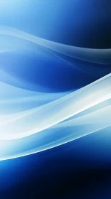 Blue gradient waves with smooth abstract flowing lines.