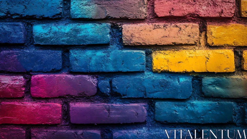 Color-drenched bricks trade shadows for electric whispers