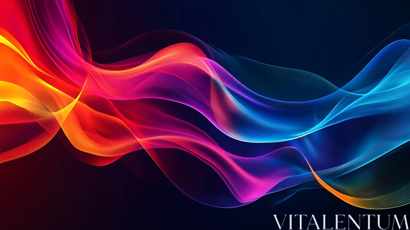 Dynamic chromatic waveforms in luminous digital abstraction.