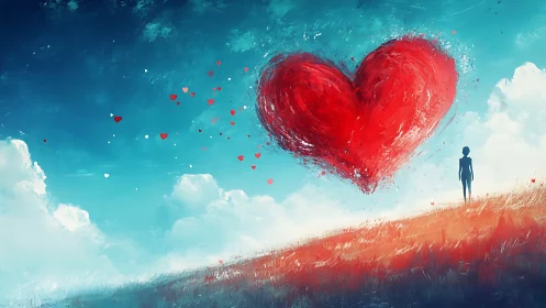 Love Takes Flight Across the Turquoise Sky