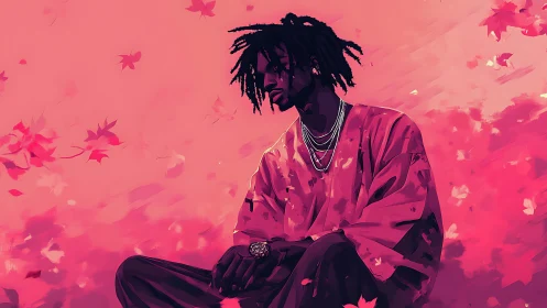 Soft autumn breeze settles around a reflective young dreamer