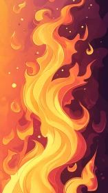 Flowing Flame Abstraction in Warm Gradient