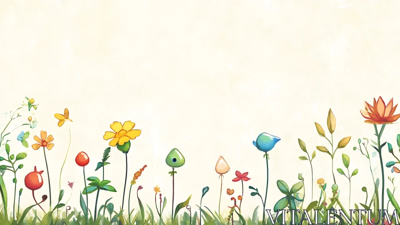 Whimsical Garden Parade: Where Wildflowers Dance.