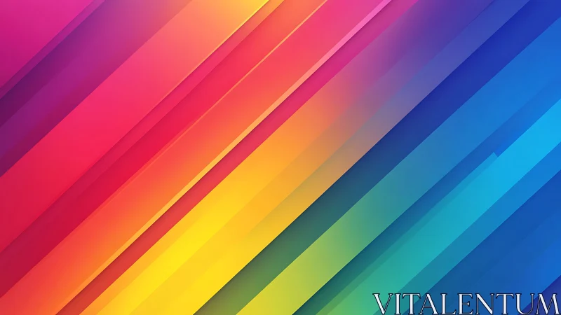 Diagonal multicolor gradient bands intersect across the frame