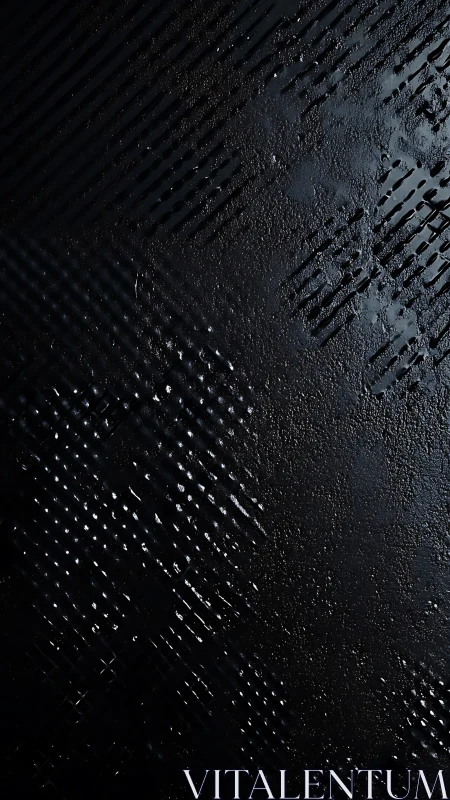 Dark textured surface with diagonal ridges and gloss highlights.