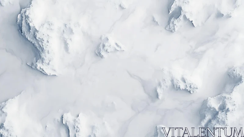 Abstract snowy mountain landscape with soft white textures.