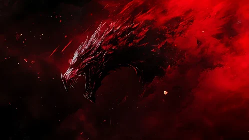 Spectral draconic profile emerging from turbulent red nebula.