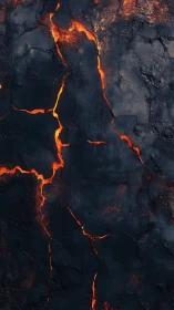 Lava Flow Network: Molten Fractal Patterns in Active Volcanic Terrain.
