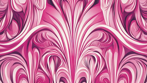 Velvet vortex petals swirling in ornate pink reverie.