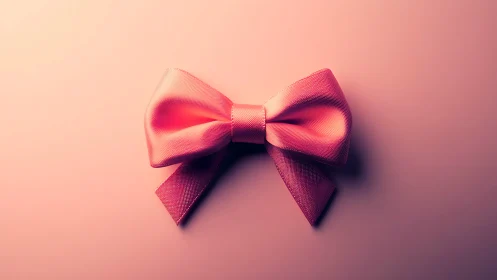 Pink Gradient Bow Tie on Soft Background.