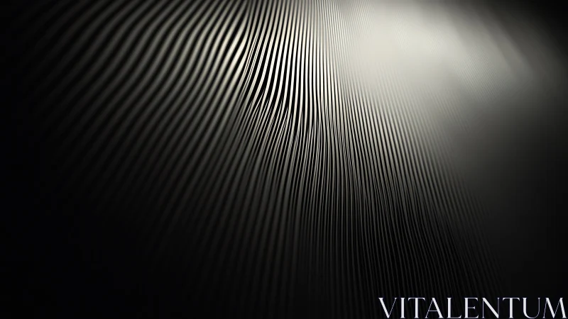 Curved metallic ridges form converging linear wave structure