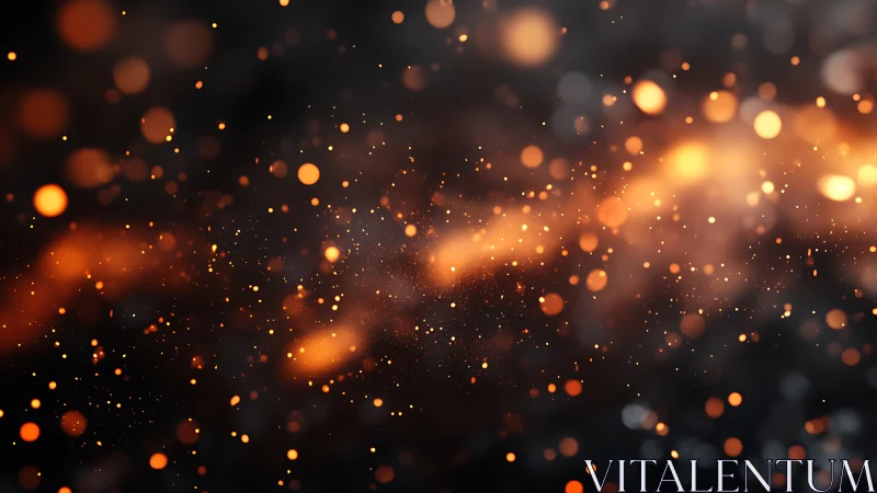 Glowing ember sparks drifting through a quiet night sky.