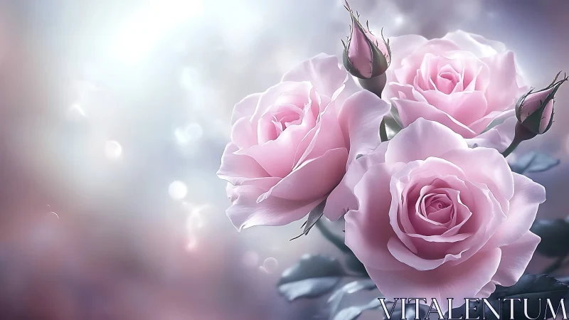 Blossoming Romance Dances Through Luminous Botanical Dreams