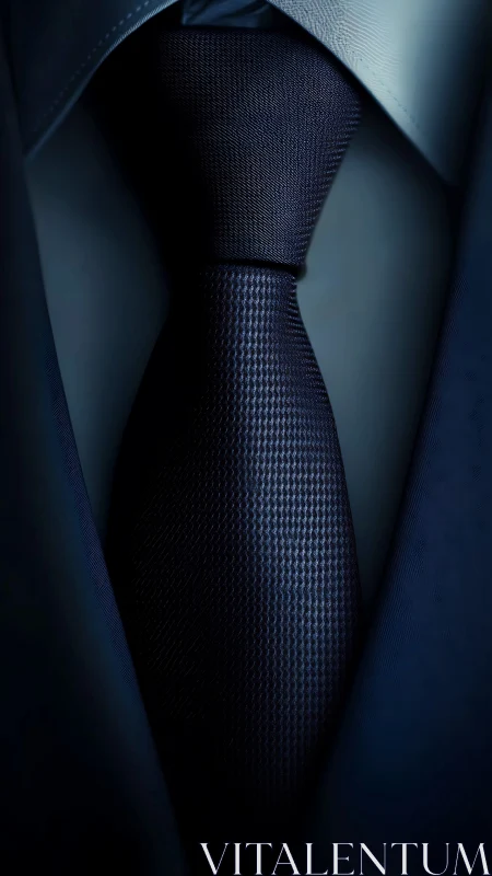 Dark tie draped against dress shirt in studio lighting setup.