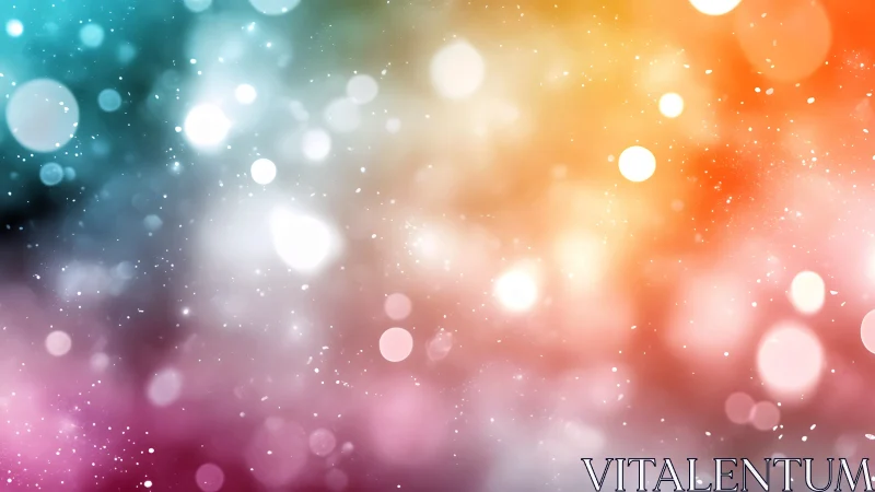 Chromatic bokeh diffusion with multiscale luminous particles.