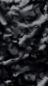 Monochrome digital camouflage fabric renders with subtle sheen