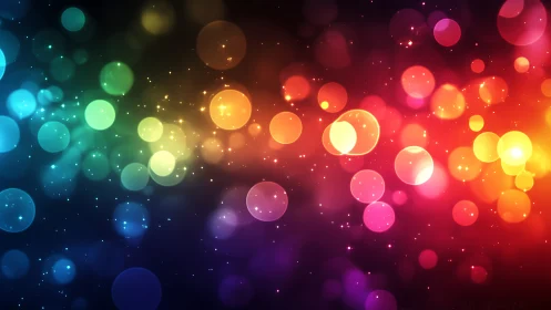 Chromatic bokeh spectrum forms luminous abstract light field