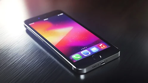 Smartphone Display Gradient Wallpaper Dark Surface.