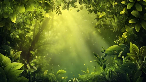 Luminous Garden: Nature's Glowing Sanctuary.