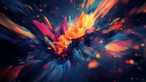 Colorburst daydreams racing through a glowing cosmic bloom.