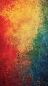 Sunworn rainbow wall with softly weathered textures.