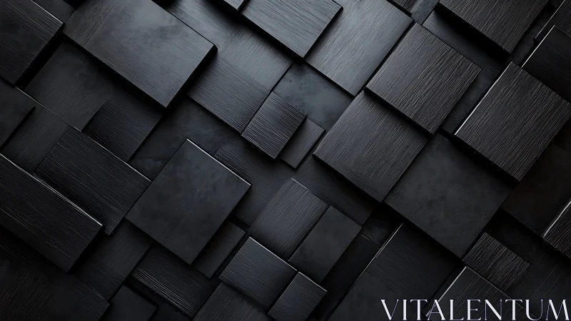 Midnight geometric skyline in layered charcoal planes.