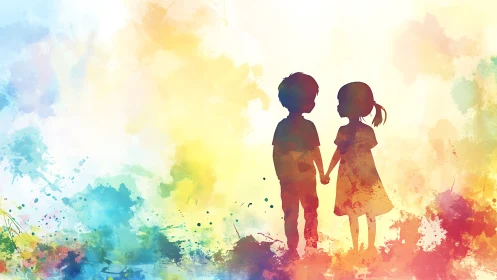 Two Kindred Spirits Hold Hands Through a Kaleidoscope of Dreams