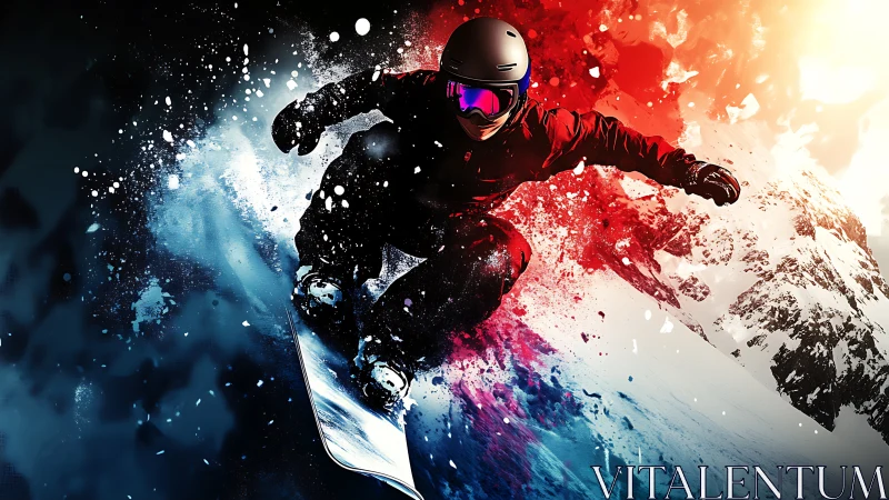 Snowboard comet carves through twin storms of fire and ice