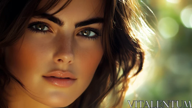 Sunlit gaze turns soft freckles into quiet constellations