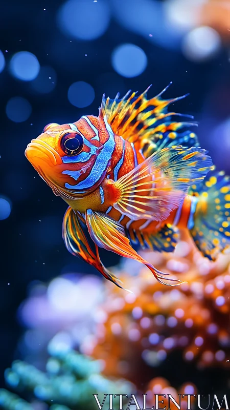 Colorful reef fish in detailed underwater close-up view.