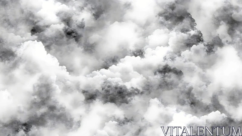 Dense grayscale cloud texture with layered billowing forms.