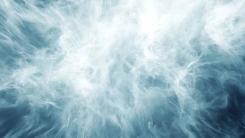 Ethereal white mist swirling in abstract digital art style.