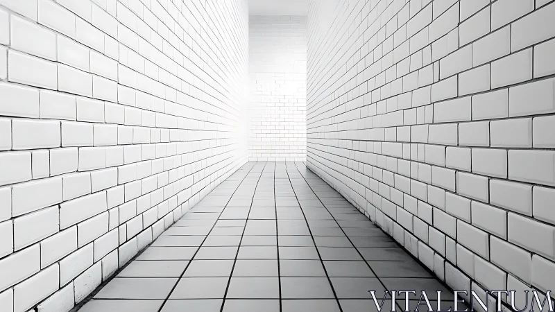 Receding Corridor of Geometric Tile Architecture.